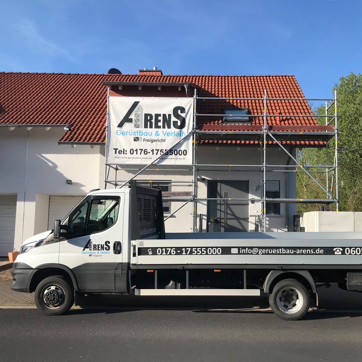 Moderner Fuhrzeugpark garantiert Top - Leistung Arens Gerüstbau und Verleih